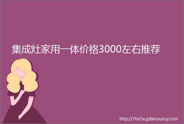 集成灶家用一体价格3000左右推荐